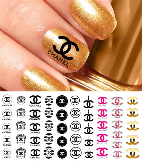 stickers nails chanel|chanel nail stickers for sale.